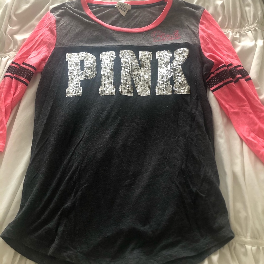 VS pink 3/4 sleeve